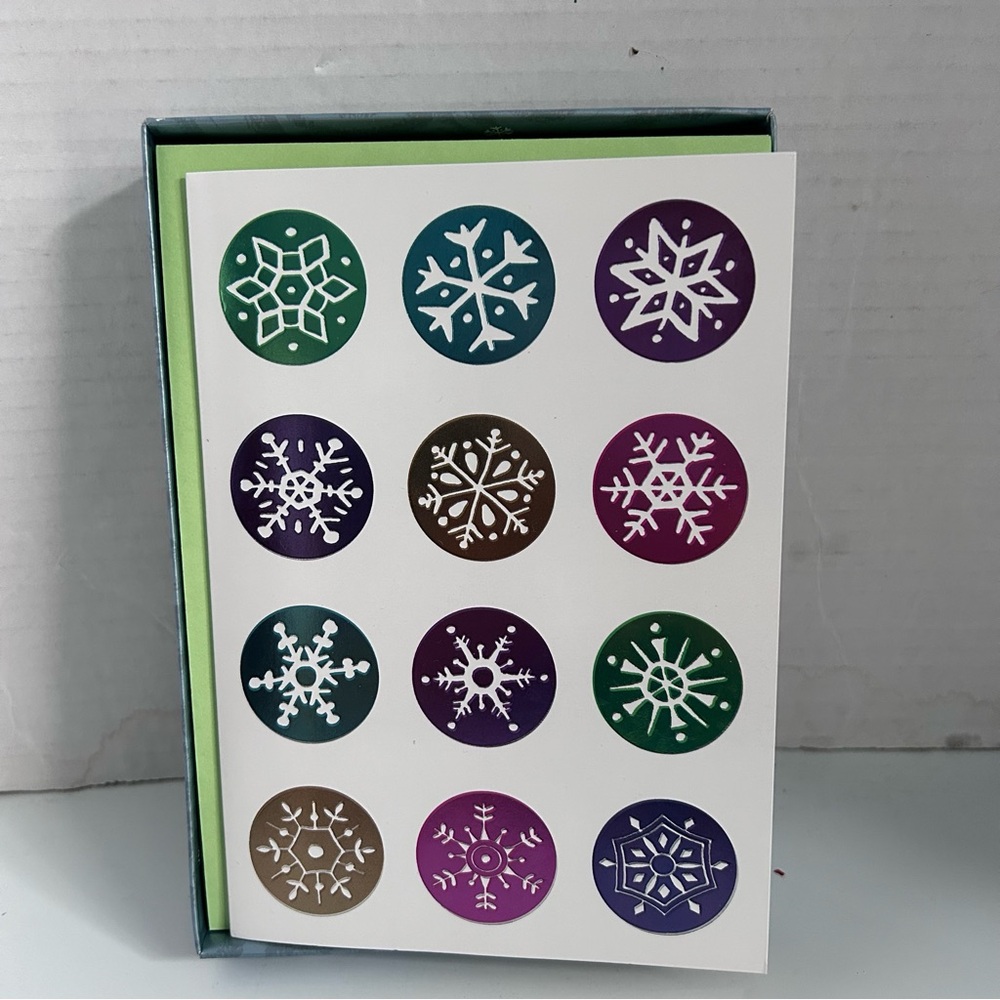 American Greetings Holiday cards 15 cards & envelopes - SNOWFLAKES